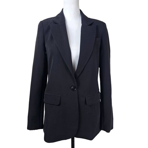 Vince Camuto Womens Black Stretch Blazer XS One Button Office Relaxed NWT - Picture 1 of 12